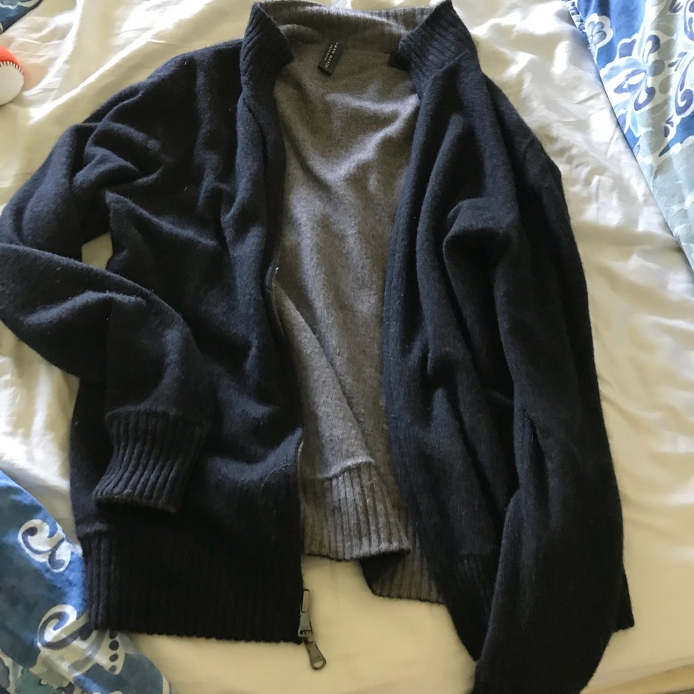 Neiman Marcus Men’s Front-Zip Cashmere Sweater